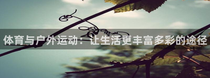 top1体育平台入口地址：体育与户外运动：让生活更丰富多彩的途径